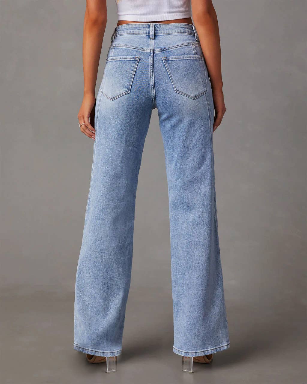 Hidden Blues - High Rise Light Washed Jeans